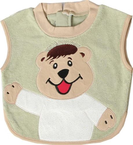 Zip Bib Baby It Zips It Snaps It Stays One Size Green