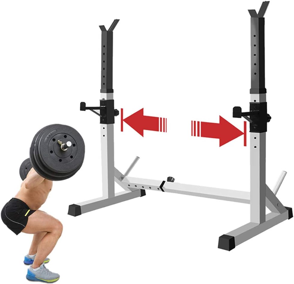 Squat Rack, Adjustable Barbell Stand, Multifunction Sturdy Bench Press Equipment, Maximum Load 250 kg, Power Workout Equipment,C Style