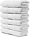 MAURA 6-Pack Premium Turkish Washcloth Set - Ultimate Luxury with Soft, Thick, Super Absorbent, and Oversized Cotton Face Towels - Ideal for a Hotel & Spa Quality Experience in Classic White Elegance