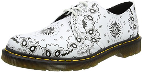 Dr. Martens Unisex 1461 Bandana Casual Oxfords, White Leather, 8 M UK, M9/W10 M US