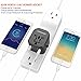 Travel Adapter, Worldwide All in One Universal Travel Adaptor AC Power Plug Converter Wall Charger with 4 USB Charging Ports for USA EU UK AUS Cell phones Laptop