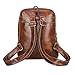Leather Backpack for Women SNUG STAR Vintage School Bag Students Book Bag Satchel Purse(Brown)