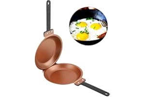 ZJchao Double Side Non-Stick Flip Folding Frying Pan (Golden)