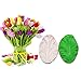 AK ART KITCHENWARE Gum Paste Tulips petal Decoration Tool Leaf and Flower Tool Kit Stainless Steel Cookie Cutter Set Silicone Veining Mold Fondant Sugar Flower Design Tool A350&VM003