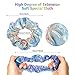 30 Pieces Metallic Scrunchies Shiny Elastic Hair Bands Scrunchy Gradient Mermaid Colors Hair Ties Ropes for Women Girls Hair, 10 Colors 2 Sides in Different Color