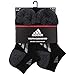 adidas Boys' YTH VERT Stripe 6-Pack Low Cut, Black/Black-Onix Marl/Light Onix/Onix, Large