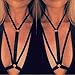 Hunputa Alluring Womens Harness Bra Elastic Cage Bra Strappy Hollow Out Bra Bustier (M, Black)