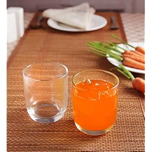 Roxx Vector of Glass Tumbler, 220ml, 6-Piece, Clear