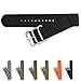 Panatime 2-Piece Ballistic Nylon Nato Watch Band with 3 Stainless Steel Rings