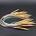 Bamboo Circular Knitting Needles - Multi-color 18 Pieces Set 16