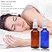 Kaith 2 Oz Glass Spray Bottle with Recipes Guide.Set of 6 Cobalt Amber Fine Mist Atomizer. Empty Containers for Misting Aromatherapy, Essential Oils, Cleaning, Room Sprays. (Amber)