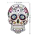 Large Sugar Skull Iron on Patches, 7.1”x10” Floral Calavera Day of The Dead Embroidered Jacket Patches, Día De Los Muertos Skull Motorcycle Appliqued Patch on Jeans