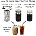 County Line Kitchen Cold Brew Coffee Maker, Mason Jar Pitcher - Heavy Duty Soda Lime Glass w/Stainless Steel Mesh Filter & Flip Cap Lid - Iced Tea & Coffee - 1 Qt (32 Oz), Silver - Lid