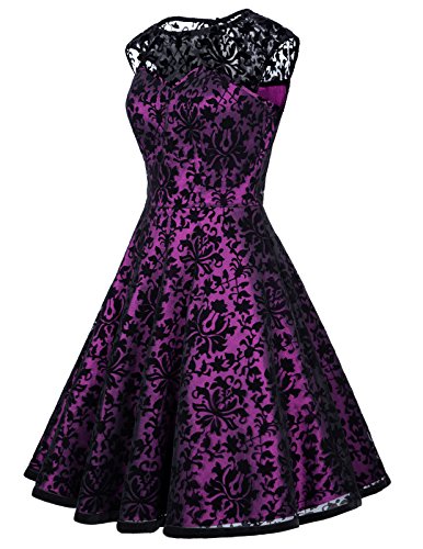 Belle Poque Retro Floral Lace Vintage Bridesmaid Cocktail Dress XL BP278-5