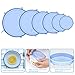 Nuovoware Silicone Stretch Lids, [6 PACK] Multi Size Durable Food Grade Airtight Soft Silicone Lids Food and Bowl Covers for keeping Food and Fruit Fresh, Transparent Strecthable Food Seal Wrap, Blue