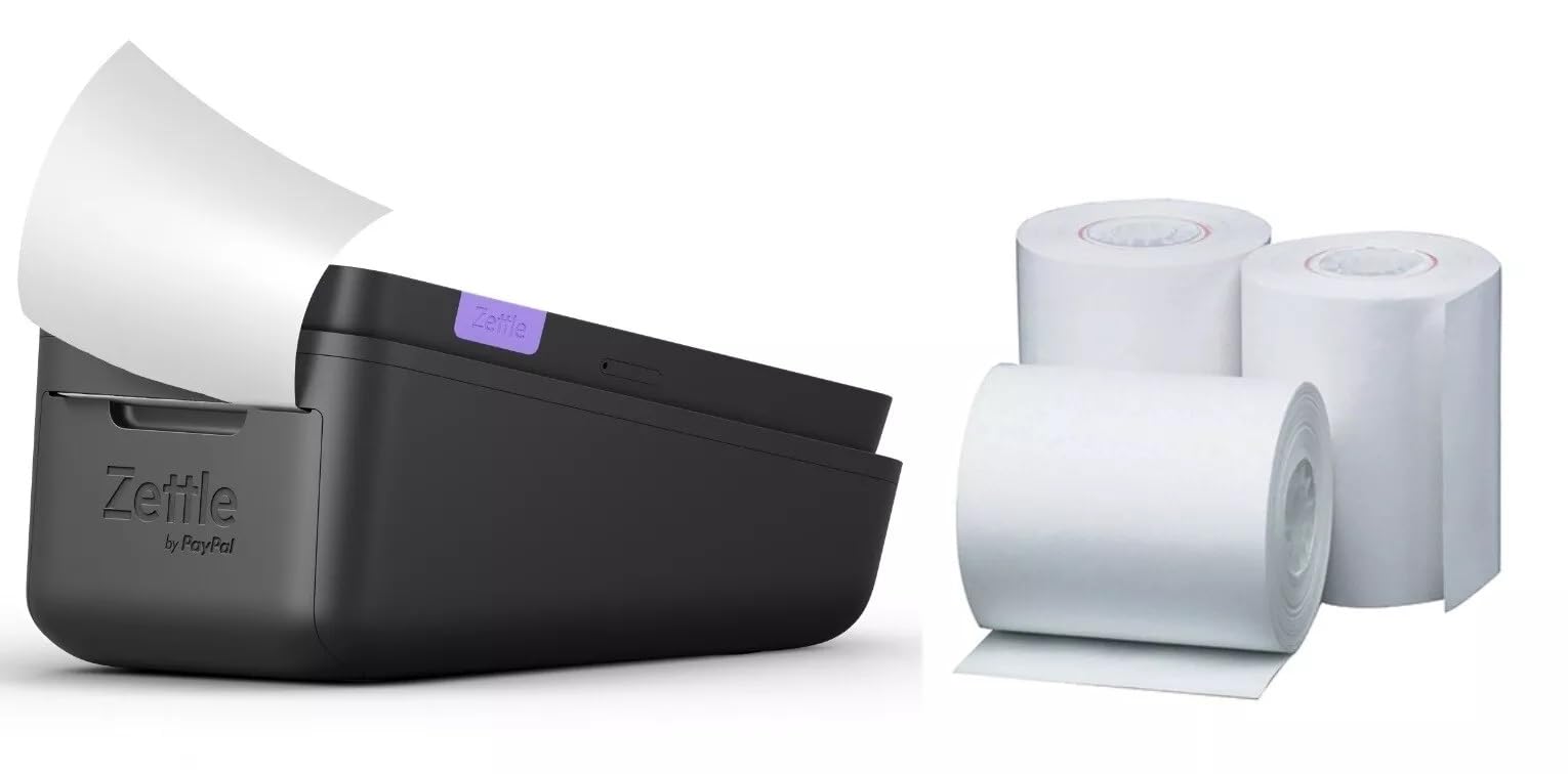 Zettle Payment Terminal Replacement Printer Paper Roll, Pack of 20