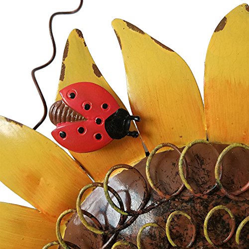 E-view Metal Sunflower Birdhouse Decorative Hand-Painted Hanging Bird House - Thumbnail 5