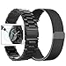 Valkit for Galaxy Watch (46mm) Bands, 2-Pack 22mm Stainless Steel Band + Milanese Loop Mesh Strap Replacement Metal Band Brecelet Sets, Compatible Samsung Galaxy Watch 46mm SM-R800 Smartwatch, Black