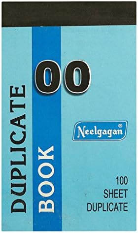 Neelgagan Duplicate Book No. 00, 100+100 Leaves, Pack of 5, 18x10 cm, with Free Carbon Inside