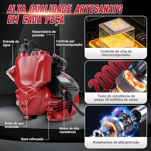 Pressurizador de Água, 110V, Pl400P 40 MCA, 370W Bomba de Agua, Chuveiro Pressurizador, Pressurizador, Bomba Pressurizadora de Água, Chuveiro com Pressurizador, Bomba de Água, Pressurizador de Água