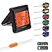 Meat Thermometer, Silipower Bluetooth Grilling Cooking Food Thermometer with 6 Probes, Wireless Remote Digital Thermometer for Oven Kitchen Smoker BBQ