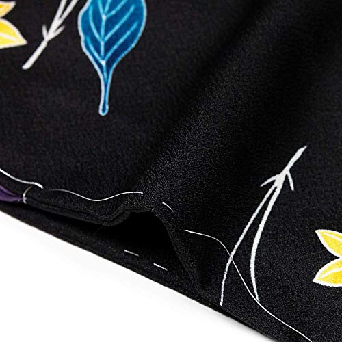 KYOETSU Women's Japanese Awase Kimono Washable Komon 278 (Large, 25-Bc)