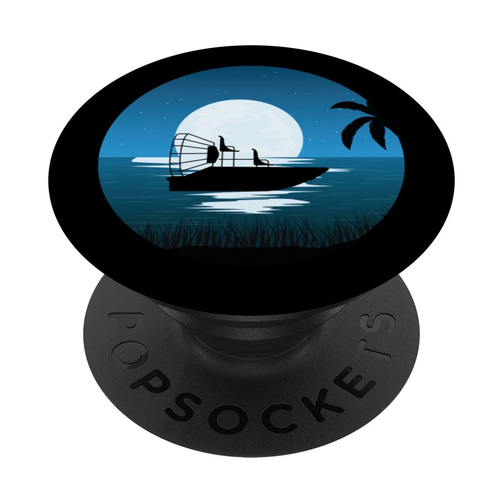 Cool Airboat Lover Outfit Fanboat Racing PopSockets Swappable PopGrip