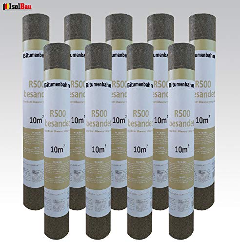 Isolbau Dachpappe R500 besandet - Profi Bitumenbahn zur Dachabdichtung - 90 m² (9 Rollen) – Bild 3