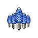 HLO Lighting LED C7 Blue Replacement Christmas Light Bulbs, Commercial Grade Holiday Bulbs, 2 Diode (LED's) in Each Bulb, Fits in E12 Sockets, Pack of 25 Bulbs