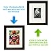 SpoiledHippo 5x7 Picture Frame Black (2 Pack) with Mat for 4x6 Photos - Solid Wood with Glass Cover - Small Wall and Tabletop Frame - Hanging or Standing