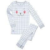 Papallou Sleepy Face Print Pajama Set ,Girls,2T