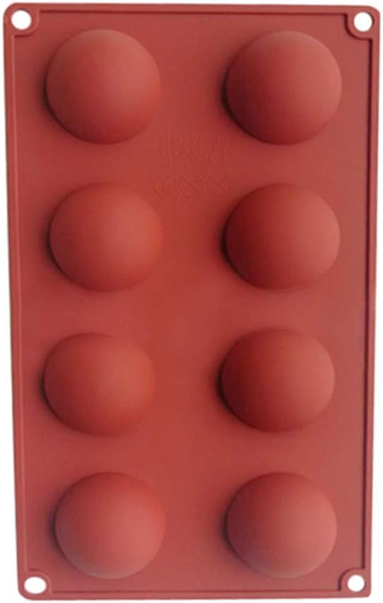 iHHAPY Semi Sphere Silicone Mold,Bakeware Mold for Cake Decoration, Mousse Cake, Jelly, Ice Cream, Cupcake,Chocolate Molds DIY (A)