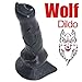 Romi Realistic Wolf Dildo Artificial Cock Animal Penis for G-spot Stimulation Vaginal Masturbation Prostate Massager Anal Butt Plug Adult Sex Toys & Games (Black)