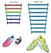 Joyshare 1 Set No Tie Lazy Silicone Rubber Elastic Shoelace,Sneaker Shoe Laces Running Shoelaces,Athletic Shoe Laces- Colorful (White, Kids/12pcs)