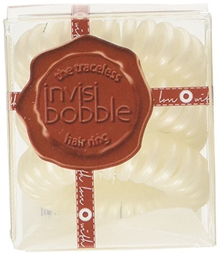 Invisibobble Traceless Hair Ring and Bracelet, Snow Pearl by Invisibobble