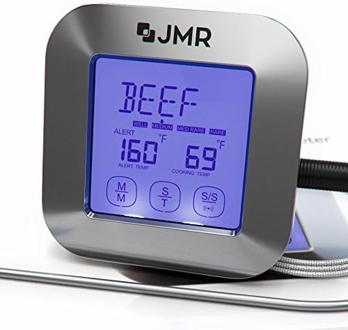Digital Meat Cooking Thermometer & Timer - Touch Screen - Presets for Perfect Results - Grill BBQ Kitchen Oven Thermometer - 2 x Stainless Steel/Waterproof Probes - Instant Read