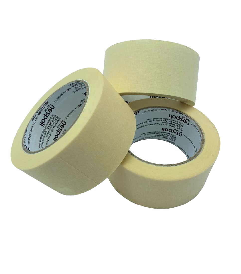 Nespoli - Body Tape - Painter Tape Pack - No Residues, to protect surfaces when decorating (Tape 48 mm x 45 m - Pack 3)