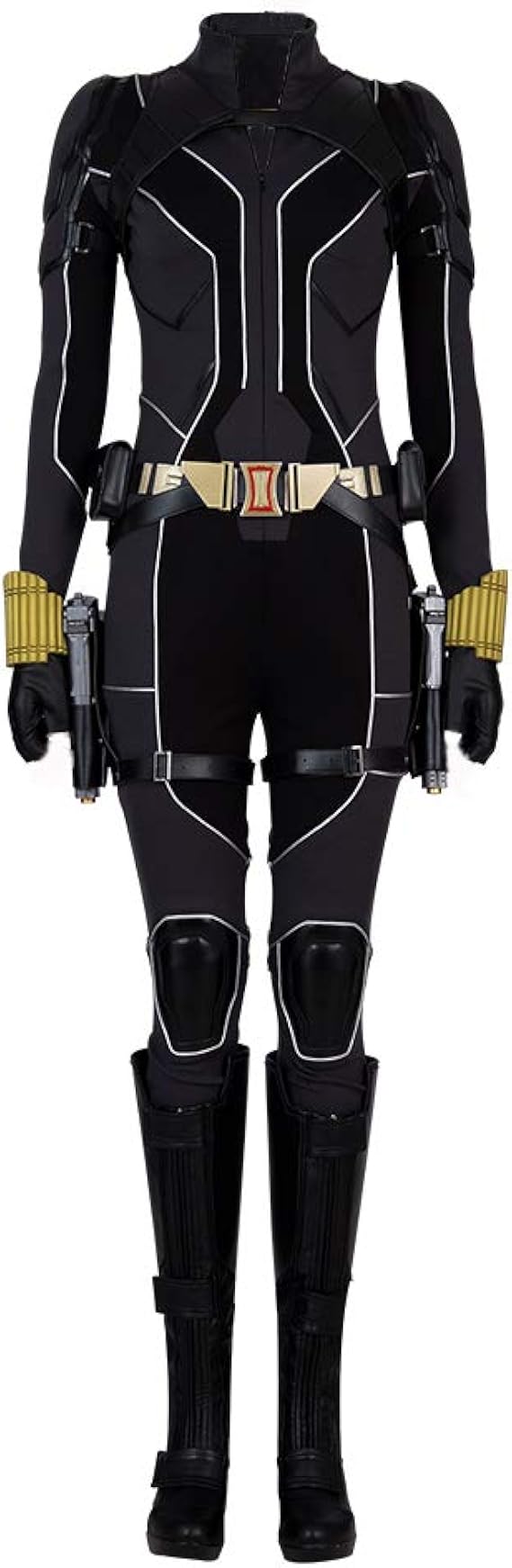 Womens Black Widow Costume Halloween Cosplay Full Set Outfits Suit