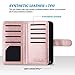 ULAK Galaxy S7 Edge Case, PU Leather Wallet Case with Credit Card Slot Magnetic Closure Flip Wallet Case Cover for Samsung Galaxy S7 Edge (Rose Gold/Black Stripe)