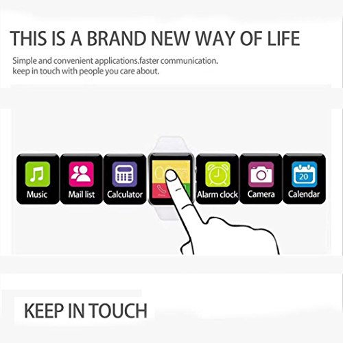 X6 BT3.0 Smart Watch Smartwatch Camera SIM For ios Android For Samsung (White)