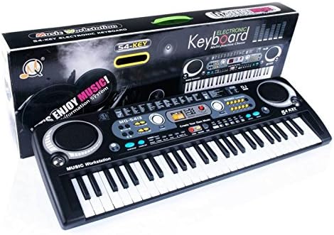 Sistong Cherry 54 Keys Music Electronic Keyboard with External Speaker/Microphone/DC/AC Power,Best Gift for Children