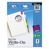 Avery Big Tab Two-Pocket Insertable Plastic Dividers, Pack of 3 (73076)