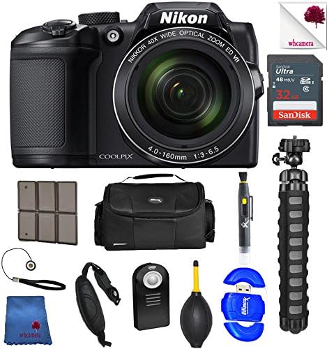 Nikon COOLPIX B500 Digital Camera Black (26506) USA - Full Accessory Basic Bundle Package Deal