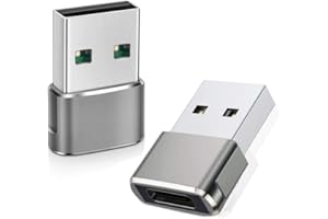 QCEs USB C Female to USB Male Adapter 2Pack, Type C to USB A Charger Converter Compatible with iPhone 16/15/14/13/12/11 Pro Max, Apple Watch Series 10 9 SE Airpods, iPad, Galaxy S25/S24