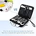 Cable Organizer Bag, Jelly Comb Electronics Organizer Travel Accessories Cord Organizer Cable Storage Bag for Charging Cable, Power Bank, Tablet (Up to 11'')and More-(Black)