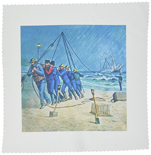 3dRose LLC qs_8484_1 Vintage United States Coast Guard Rescue Quilt Square, 10 by 10-Inch