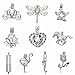 vanvene 8Pcs/Set White Gold Hollow Pearl Bead Cage Pendant Locket for DIY Necklace Earring Jewelry Making