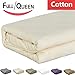 Pure-Cotton Blanket (Full-Queen-Ivory) Couch Throw - by Utopia Bedding