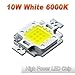 Hontiey High Power LED Chip 10W Pure White Light 6000K-6500K Bulbs 10 Watt Beads DIY Spotlights Floodlight COB Integration Lamp SMD
