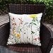 Whoyun Decorative Spring Farmhouse Throw Pillow Covers Home Decor Pillowcases Floral Linen Soft Cushion Cover 18 x 18